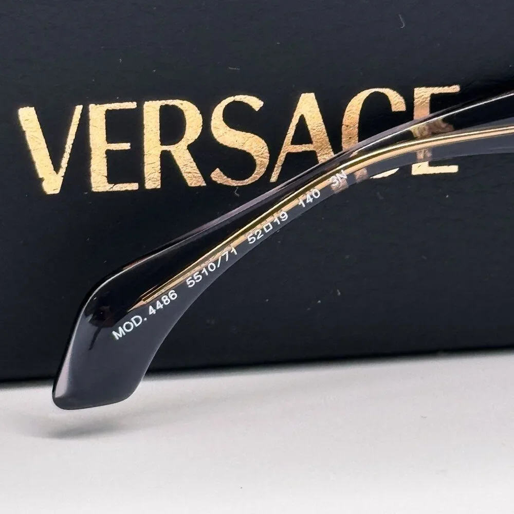 NEW VE4486 5510/71 VERSACE GRAY GREEN UNISEX SUNGLASSES VE4486 551071